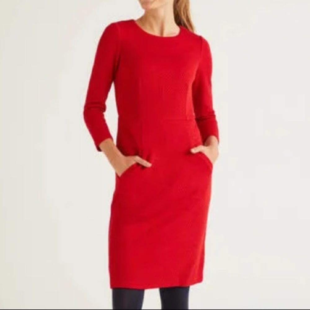 * BODEN Agnes Jacquard Dress - Poinsettia